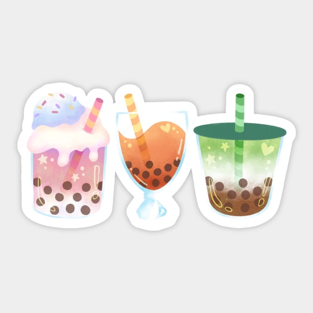 My Favorite Bubble Tea Flavors Sticker by magsterarts